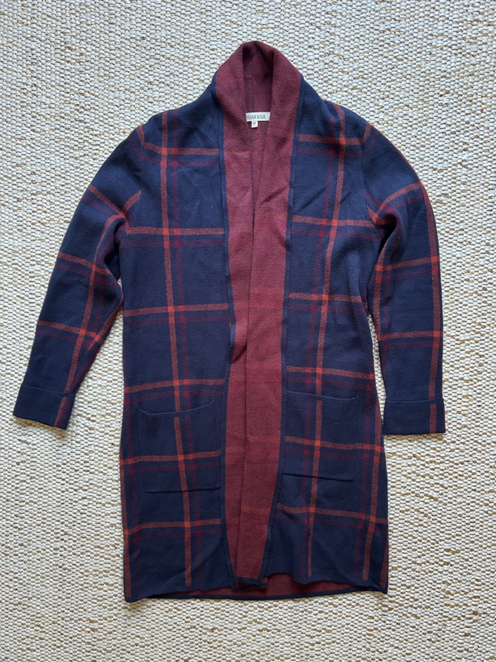 Margeaux and Ellie plaid sweater jacket